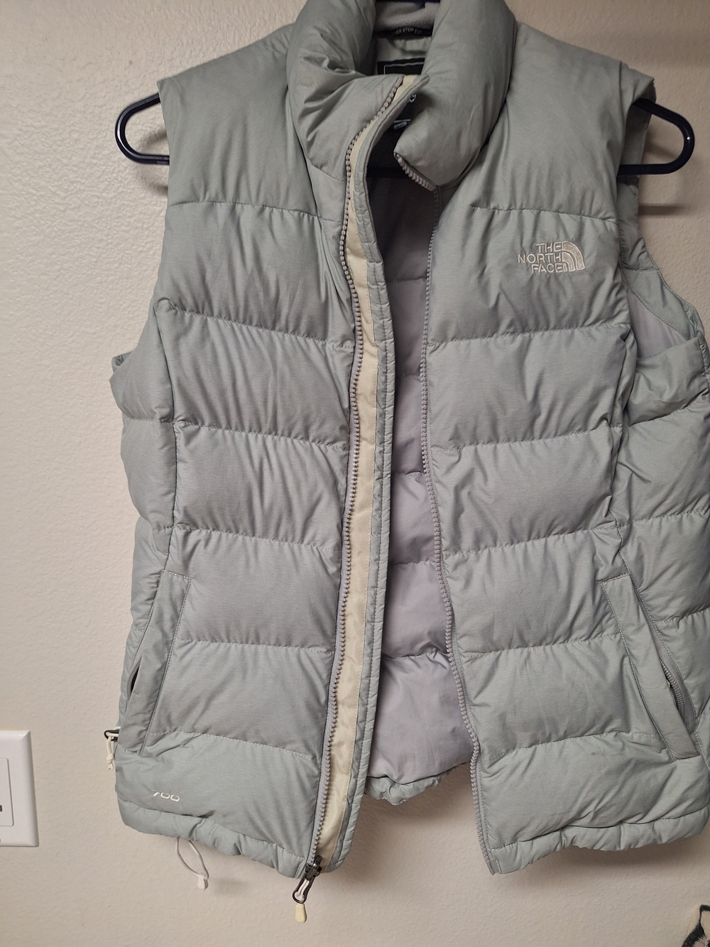 The North Face Sage Green Quilted Puffer Vest